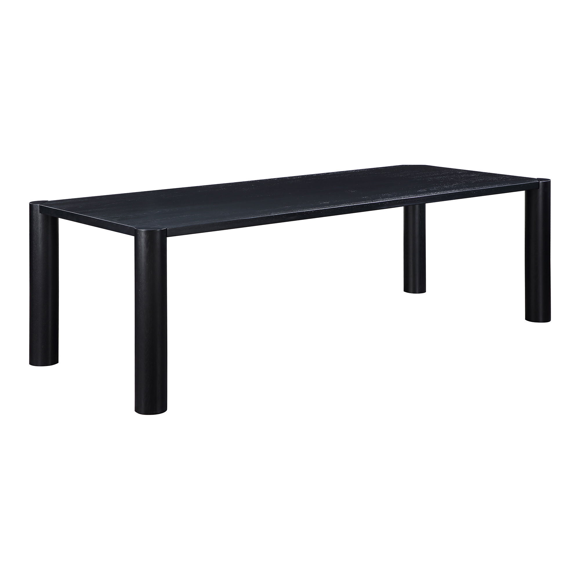 Post Large Dining Table Black, by Moe's Home, 96" width x 29" height x 39" depth View 2