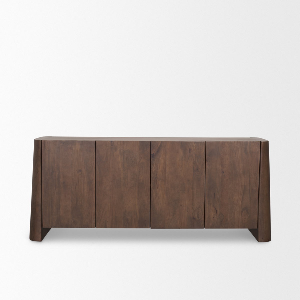 Tammar Brown Wood 4-Door Sideboard, Sideboards & Buffet by Mercana, 81" length x 18.75" width x 33" height View 5