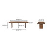 Lila Large Dining Table Brown, by Moe's Home, 98" width x 30" height x 40" depth thumbnail 11