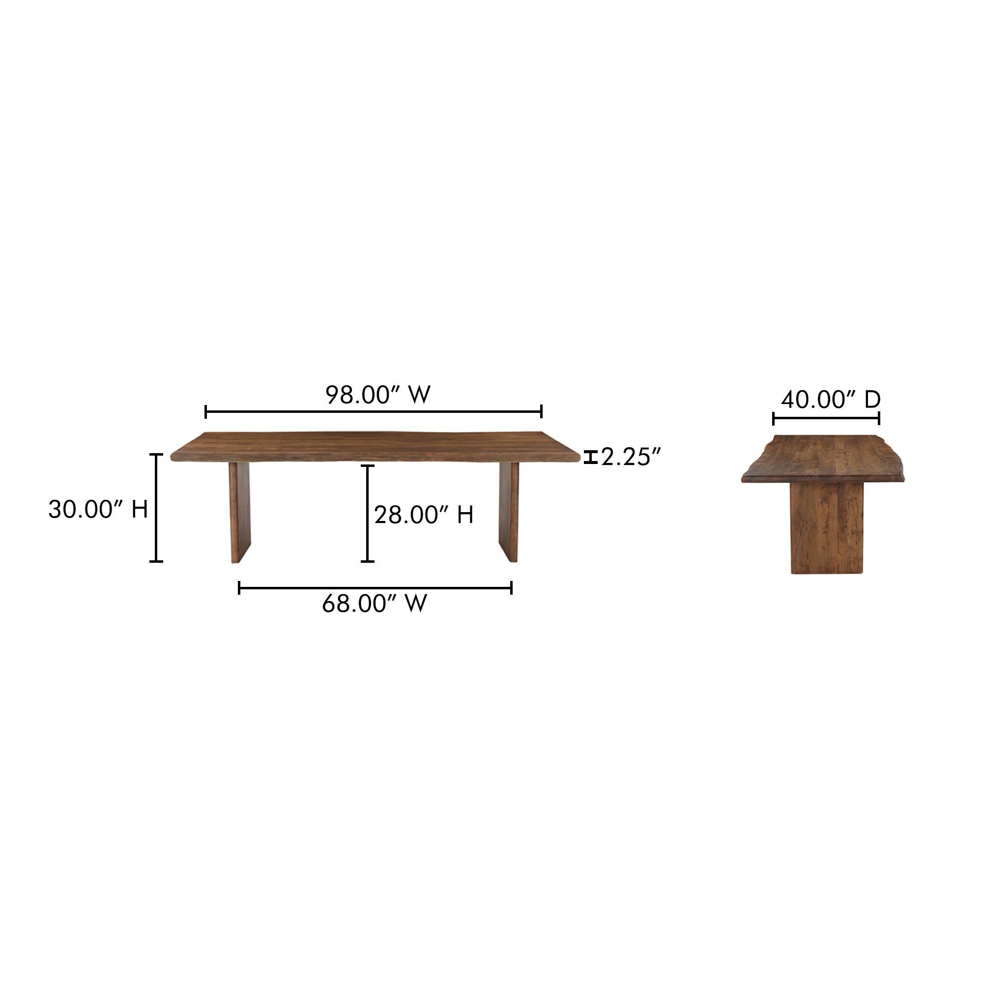 Lila Large Dining Table Brown large image 