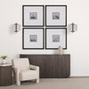 Smithe I 9x13 Black Toned Metal Cream Lampshade Wall Sconce, by Mercana, 9" length x 13" width x 9" height thumbnail 2