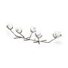 Vine I Distressed Silver Metal Creeper Five Candle Table Candle Holder, Candles & Candle Holder by Mercana, 30" length x 12" width x 9" height thumbnail 1