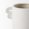Dylan Small Textured Off White with Handles Ceramic Vase, by Mercana, 6.25" length x 9.5" width x 10" height thumbnail 11