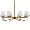 Lassen 8 Light Brass Chandelier thumbnail 8