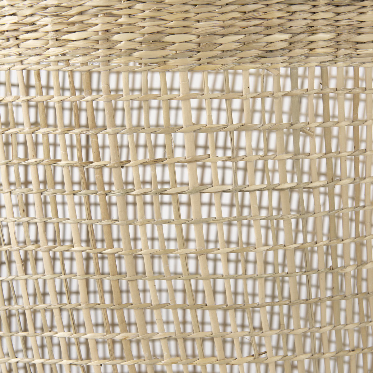 Bowie  (Set of 3) Medium Brown Seagrass Round Basket with Handles, Bins & Basket by Mercana, 19.69" length x 19.69" width x 19.69" height View 7