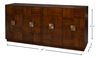 Parquet Sideboard, Cabinets & Sideboard by Sarreid, 86" length x 19" width x 45659" height thumbnail 13