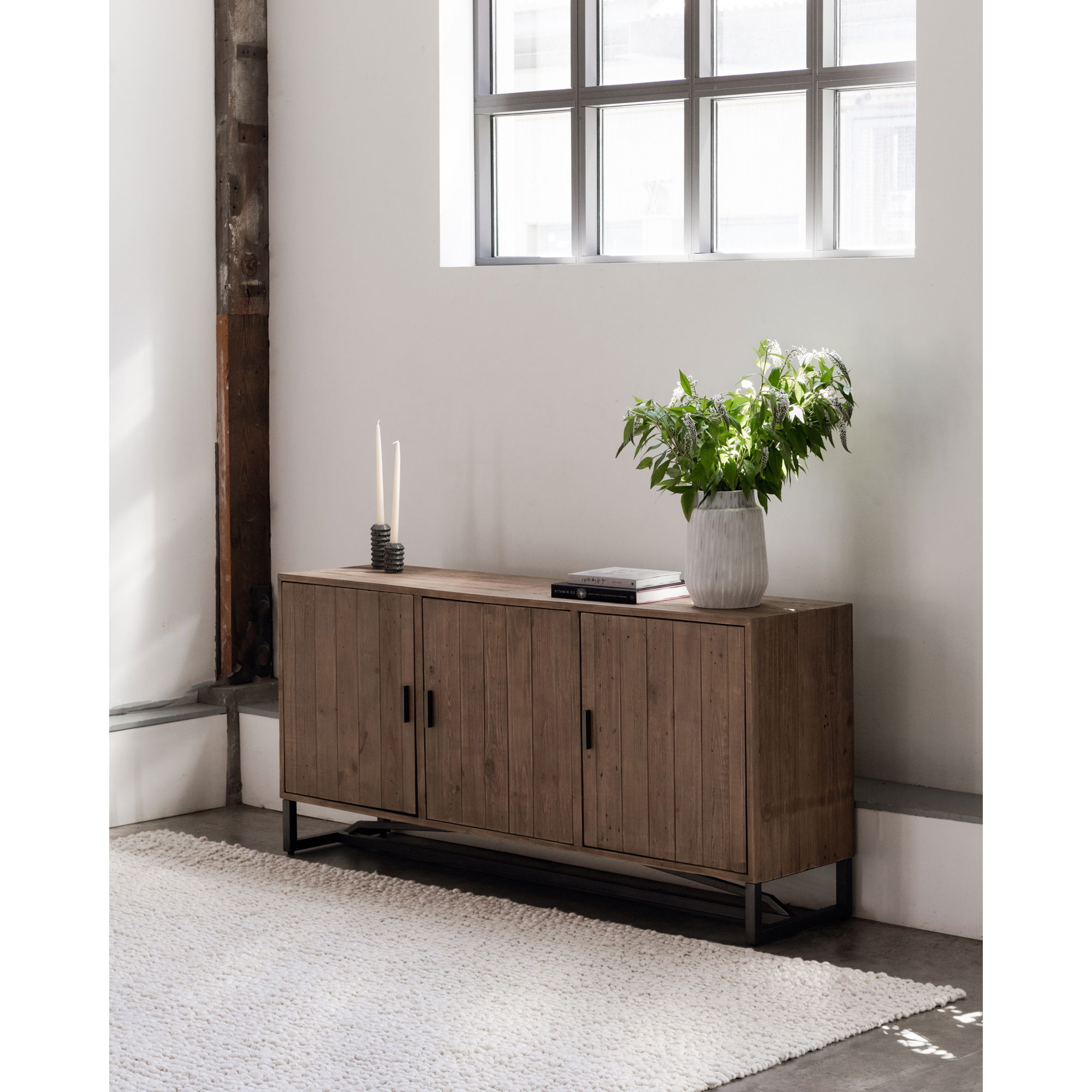 Sierra Sideboard Natural, Cabinets & Sideboard by Moe's Home, 68" width x 31.75" height x 16.5" depth View 6