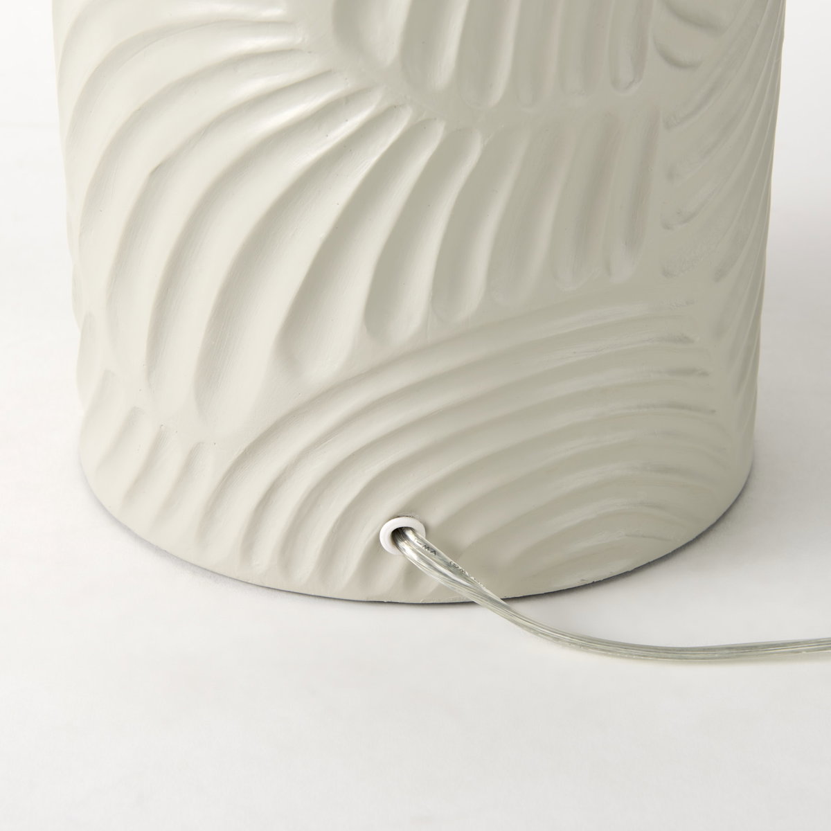 Quinn 19.0L x 19.0W x 24.6H Beige Base with Navy Fabric Shade Table Lamp, by Mercana, 18" length x 18" width x 28.75" height View 8