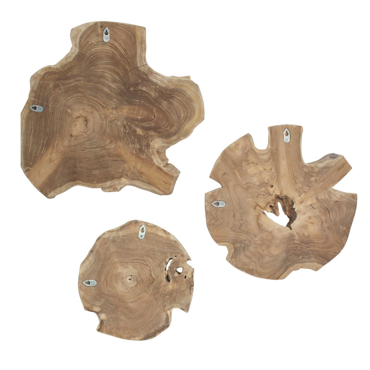 Kalani Wood Outdoor Wall Art Set/3, Sculptural Wall Art by Uttermost, 19.75" width x 19.75" height x 1.25" depth View 3