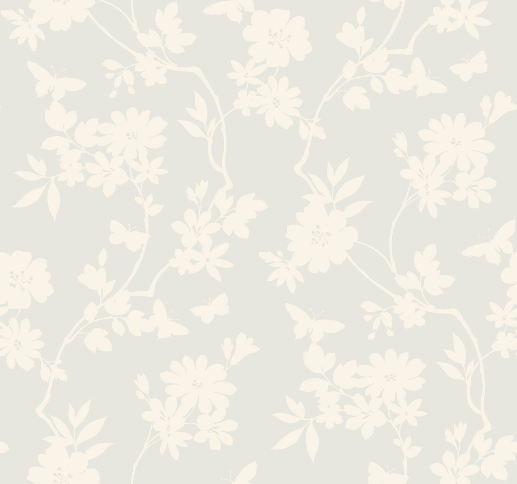 Flutter Vine White Wallpaper large image 