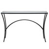 Alayna Black Metal & Glass Console Table 0 Alayna Black Metal & Glass Console Table thumbnail 0