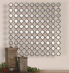 Dinuba Antique Silver Champagne Mirror, by Uttermost, 39.5" width x 39.5" height x 1.62" depth thumbnail 4
