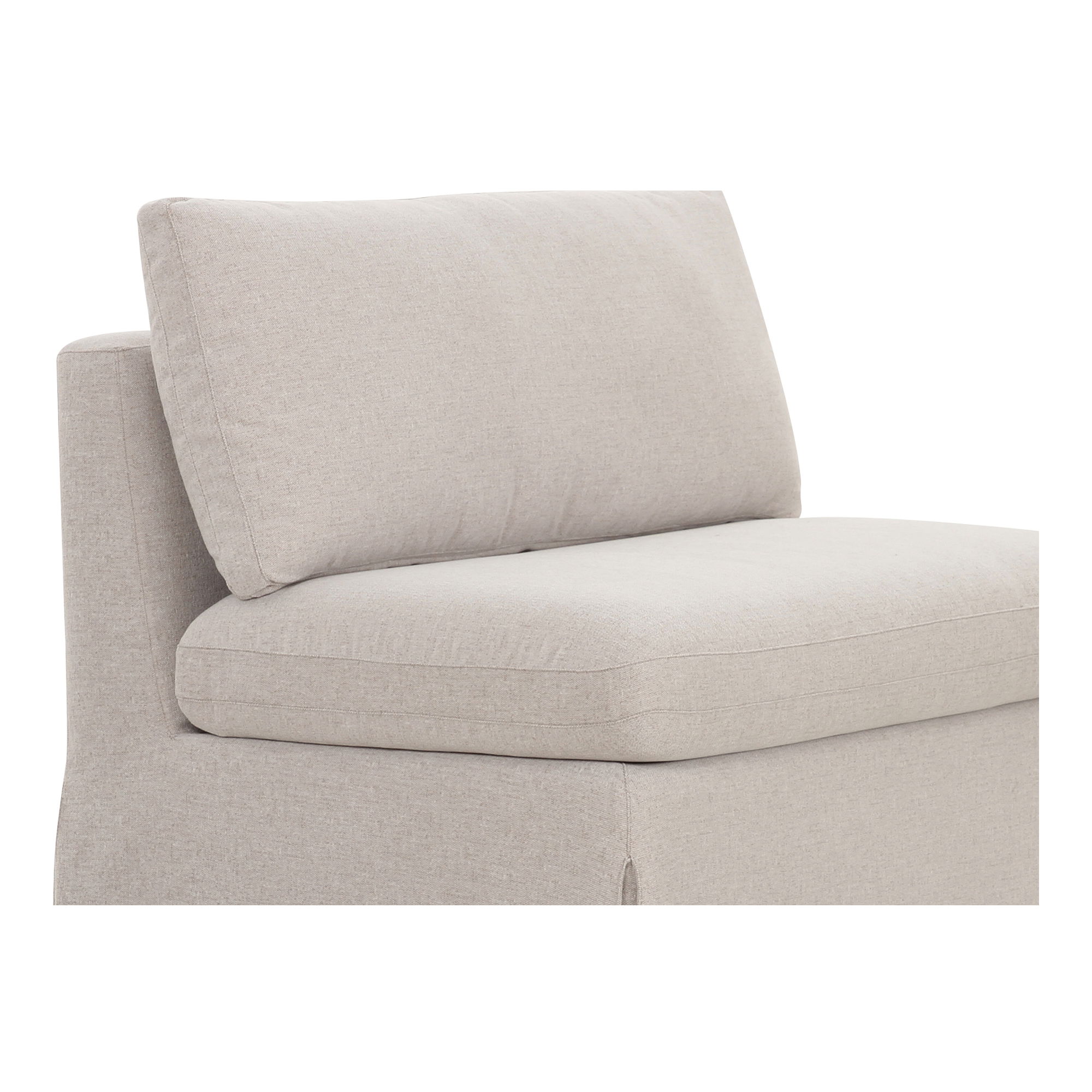 Fable Slipcover Dining Chair And Half Beige large image 