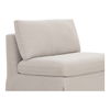 Fable Slipcover Dining Chair And Half Beige thumbnail 4