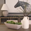 Athena Extra Large Oblong Light-Wash Reclaimed Wood Bowl, Decorative Bowl by Mercana, 26" length x 10" width x 7" height thumbnail 2