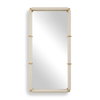 Cyprus White Leather Mirror, by Uttermost, 22" width x 44" height x 2.5" depth thumbnail 1