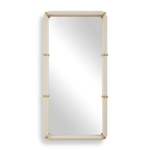 Cyprus White Leather Mirror