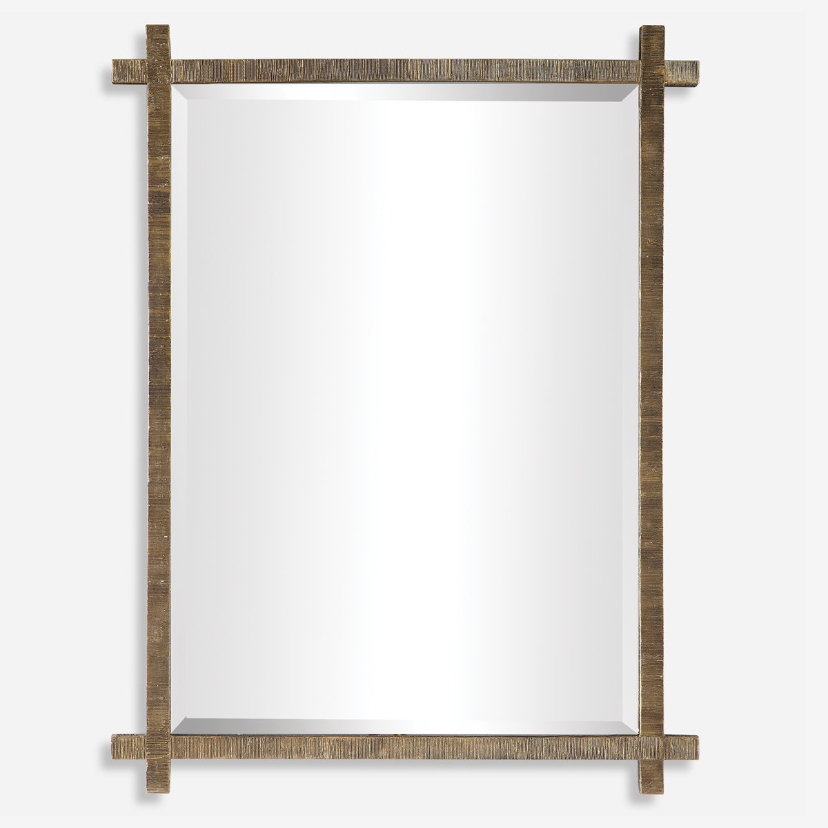 Abanu Gold Vanity Mirror, by Uttermost, 2'6" width x 3'3.75" height x 1.25" depth View 1