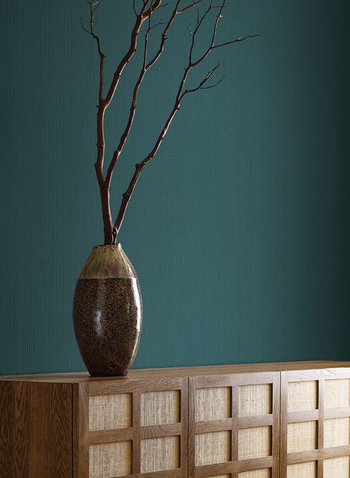 Dutch Braid Teal Wallpaper