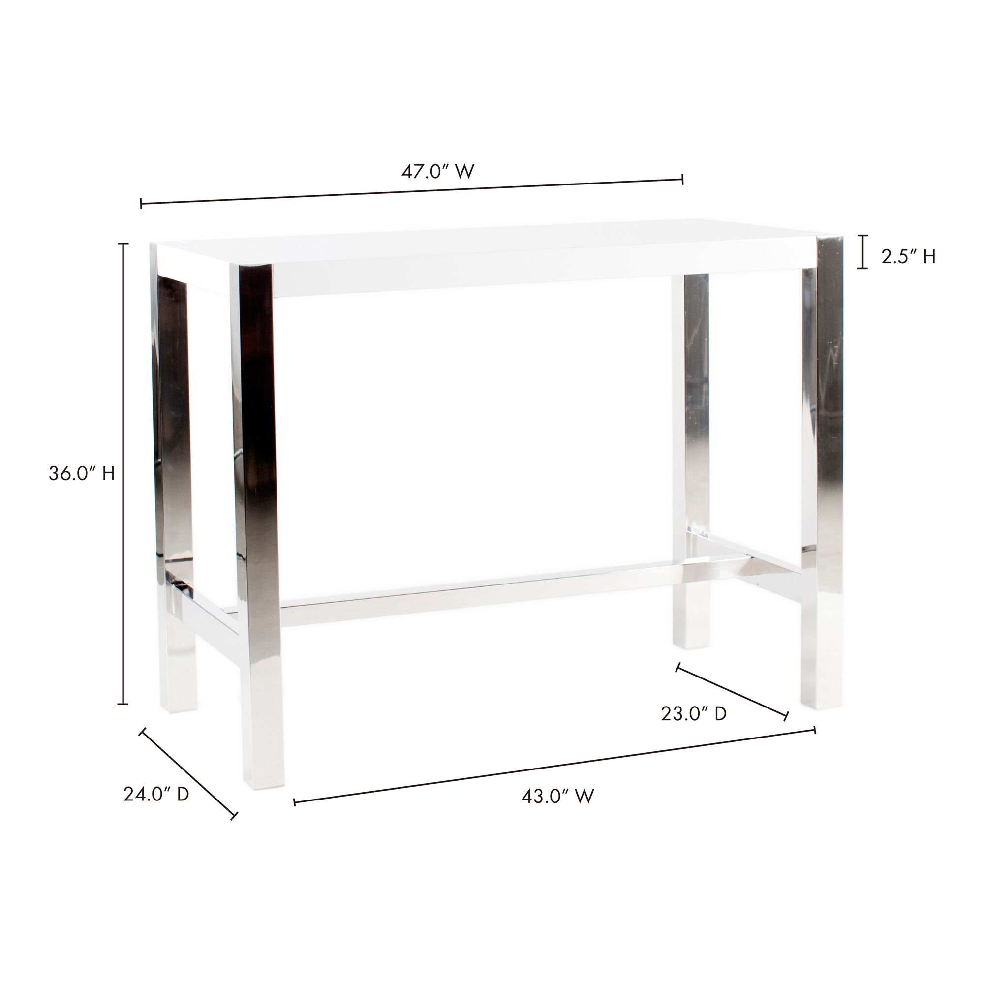 Riva Counter Table White large image 