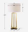 Crossroads Brass Table Lamp, by Uttermost, 16" width x 32.5" height x 16" depth thumbnail 3