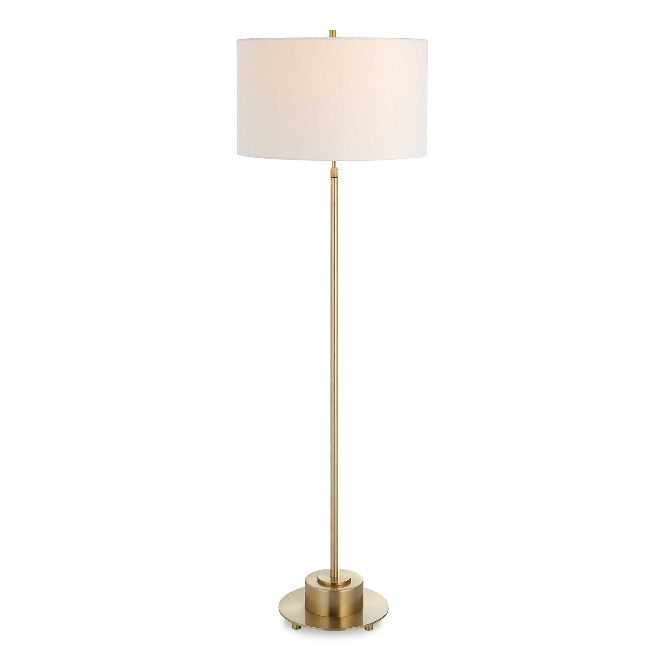 Prominence Brass Floor Lamp, by Uttermost, 17" width x 69.75" height x 17" depth View 1