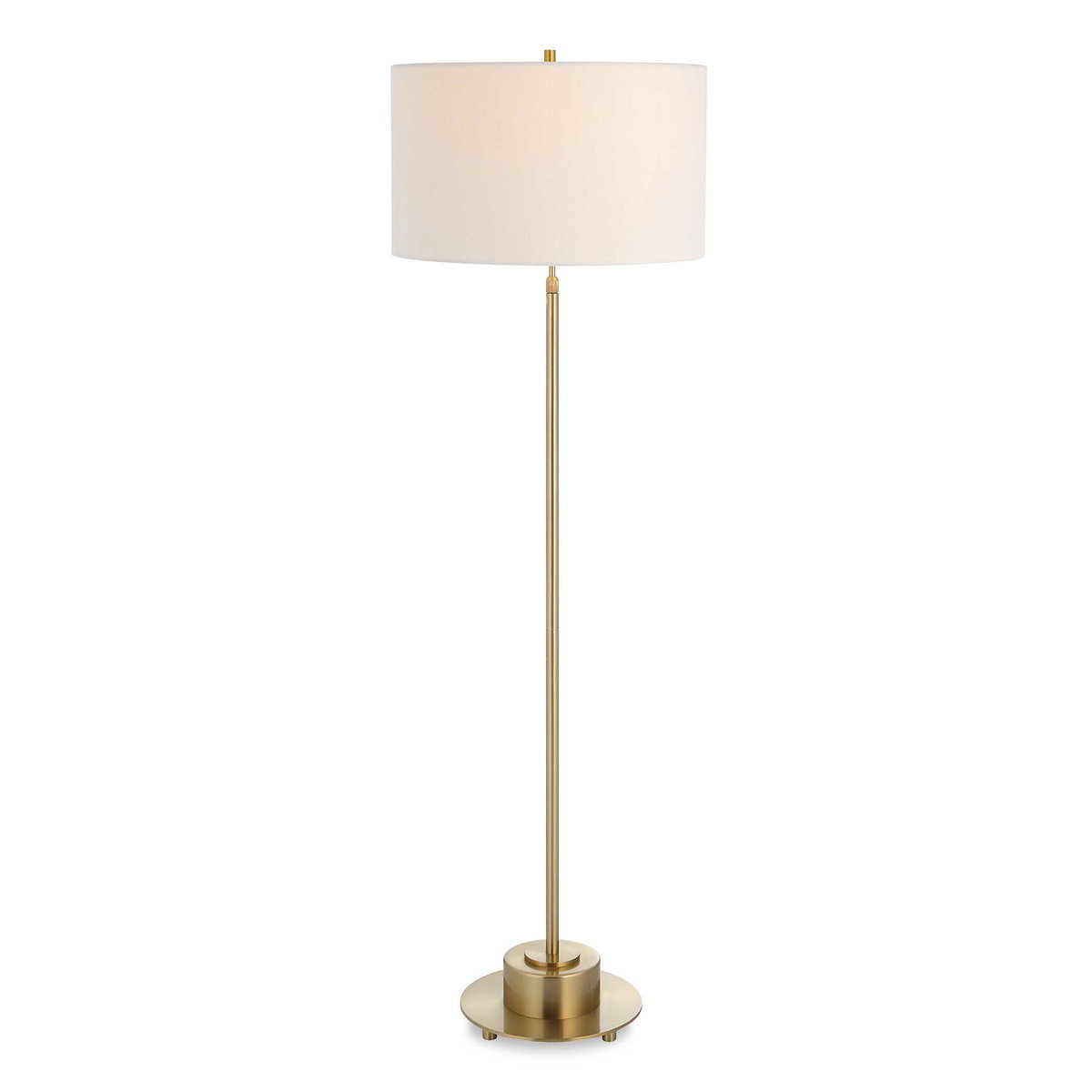 Prominence Brass Floor Lamp, by Uttermost, 17" width x 69.75" height x 17" depth View 1