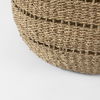 Hayes 17.7L x 17.7W x 11.8H (Set of 2) Medium Brown Seagrass Round Basket with Stripe Pattern, Bins & Basket by Mercana, 17.72" length x 17.72" width x 17.72" height thumbnail 7