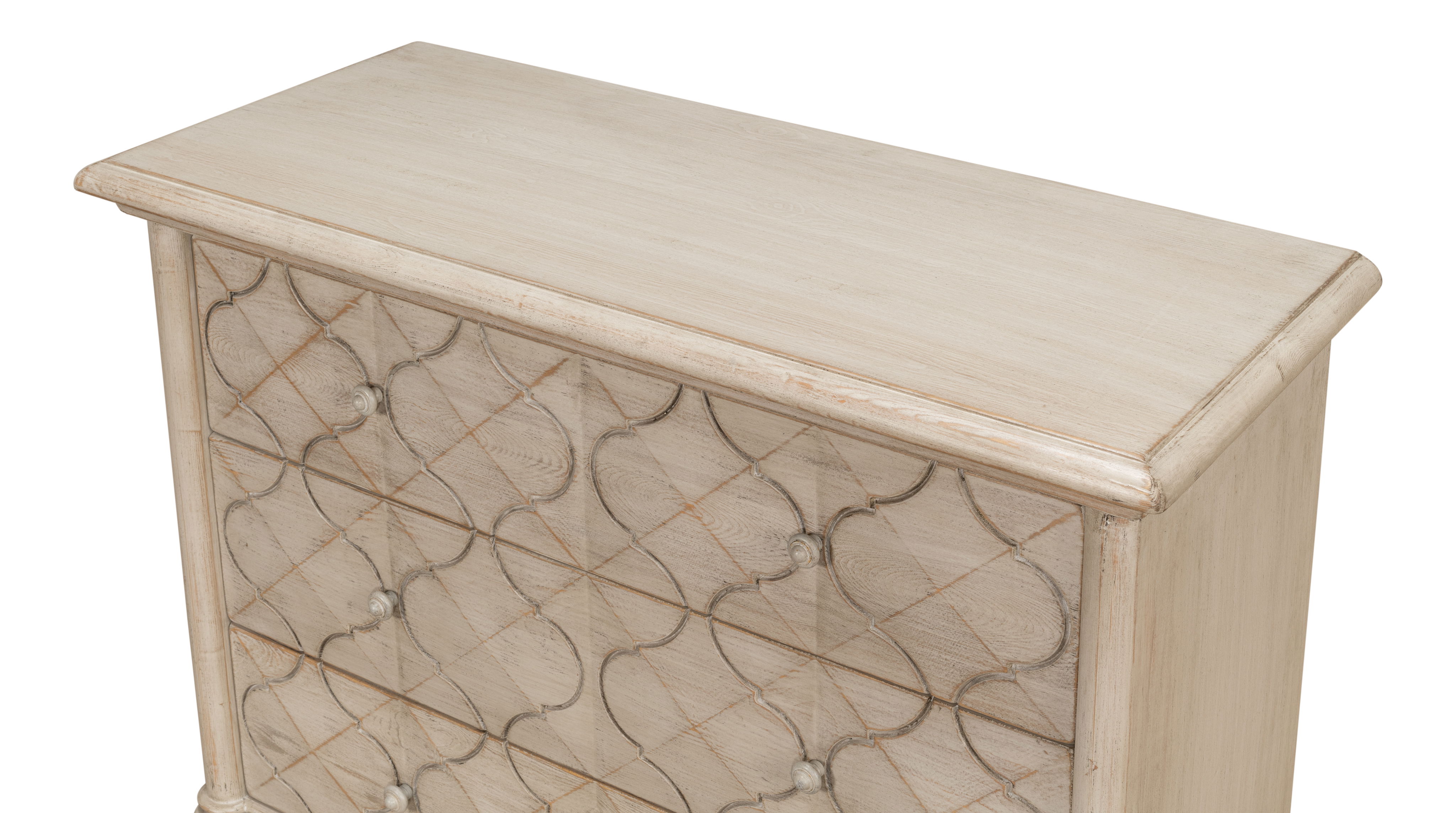 Sommeil 3 Drawer Commode, Stone Grey, Cabinets & Chest by Sarreid, 44" length x 18" width x 35" height View 10