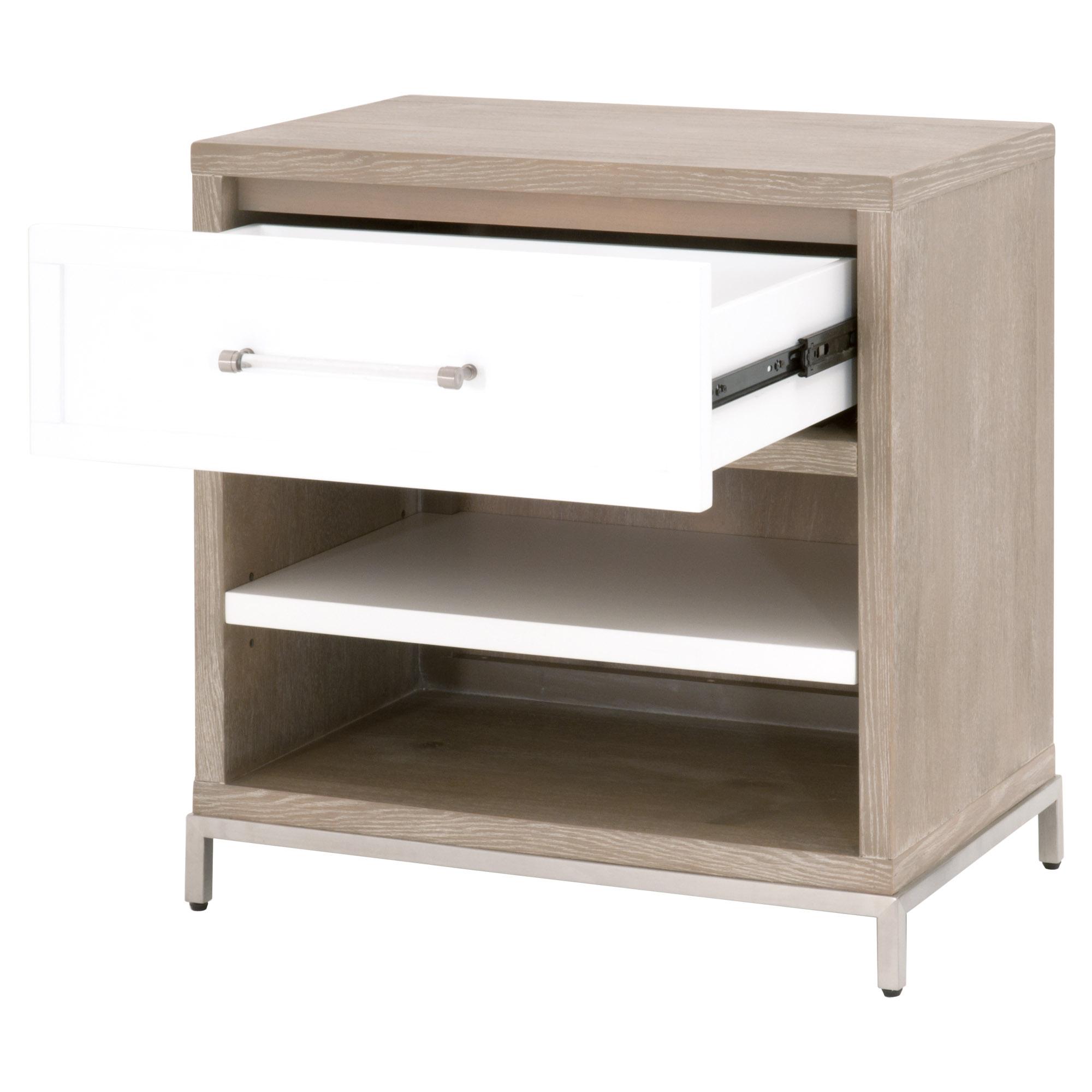 Wrenn 1-Drawer Nightstand, by Essentials for Living, 27.5" width x 28.5" height x 17.75" depth View 4