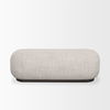 Siren Gray Fabric with Dark Brown Wood Oblong Bench thumbnail 2