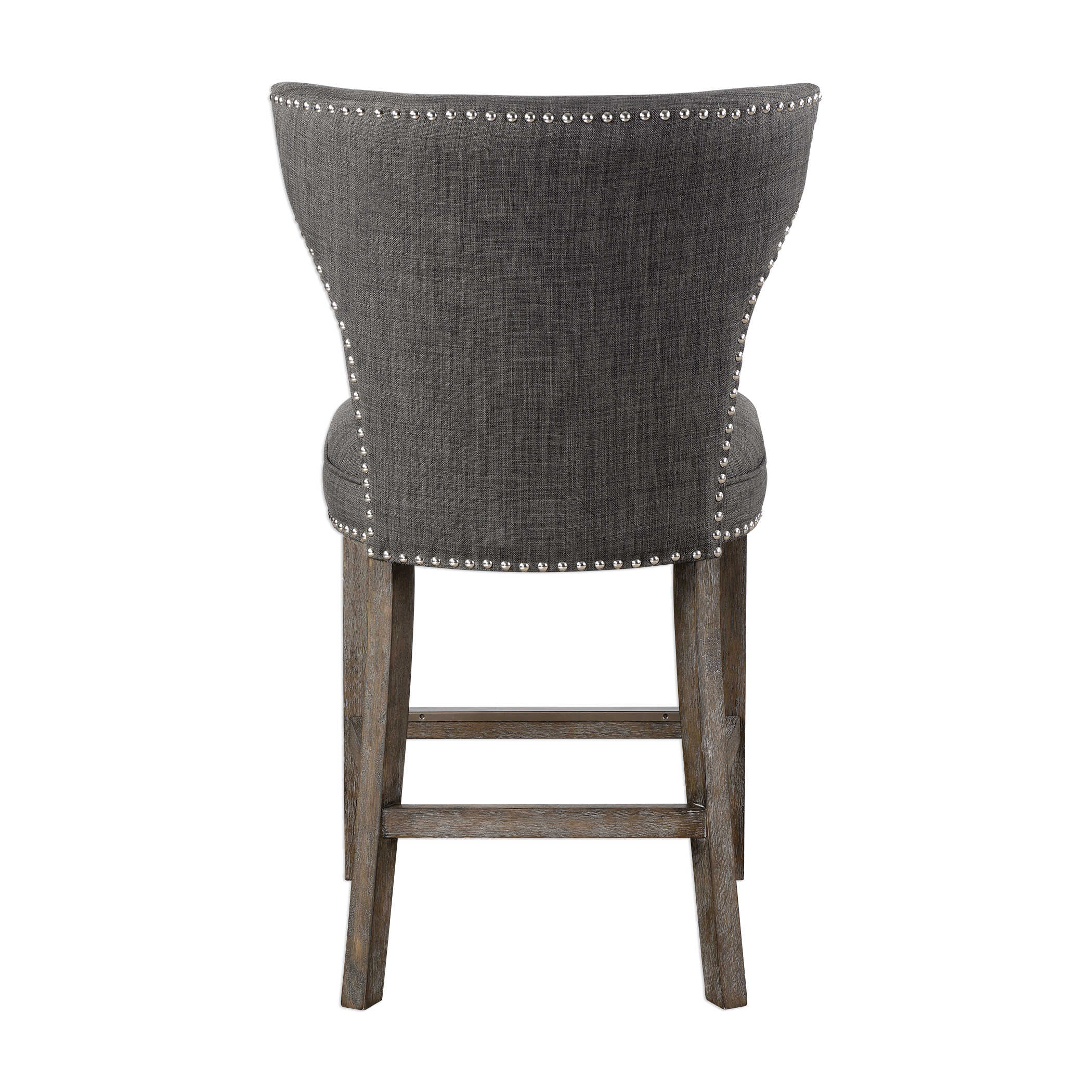 Arnaud Charcoal Counter Stool, Furniture by Uttermost, 23" width x 39" height x 26" depth View 6