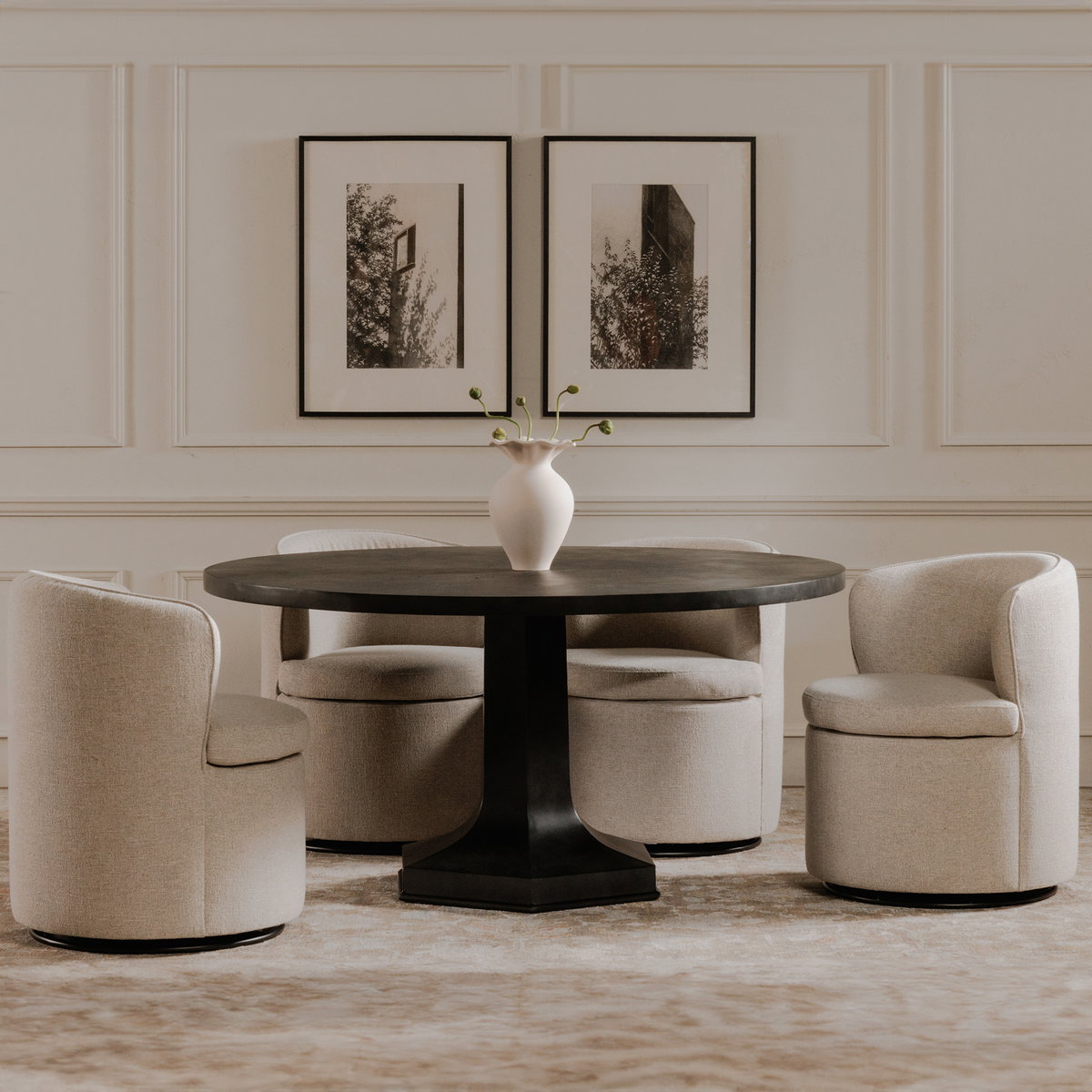 Ethan Dining Table Black, by Moe's Home, 60" width x 30" height x 60" depth View 7