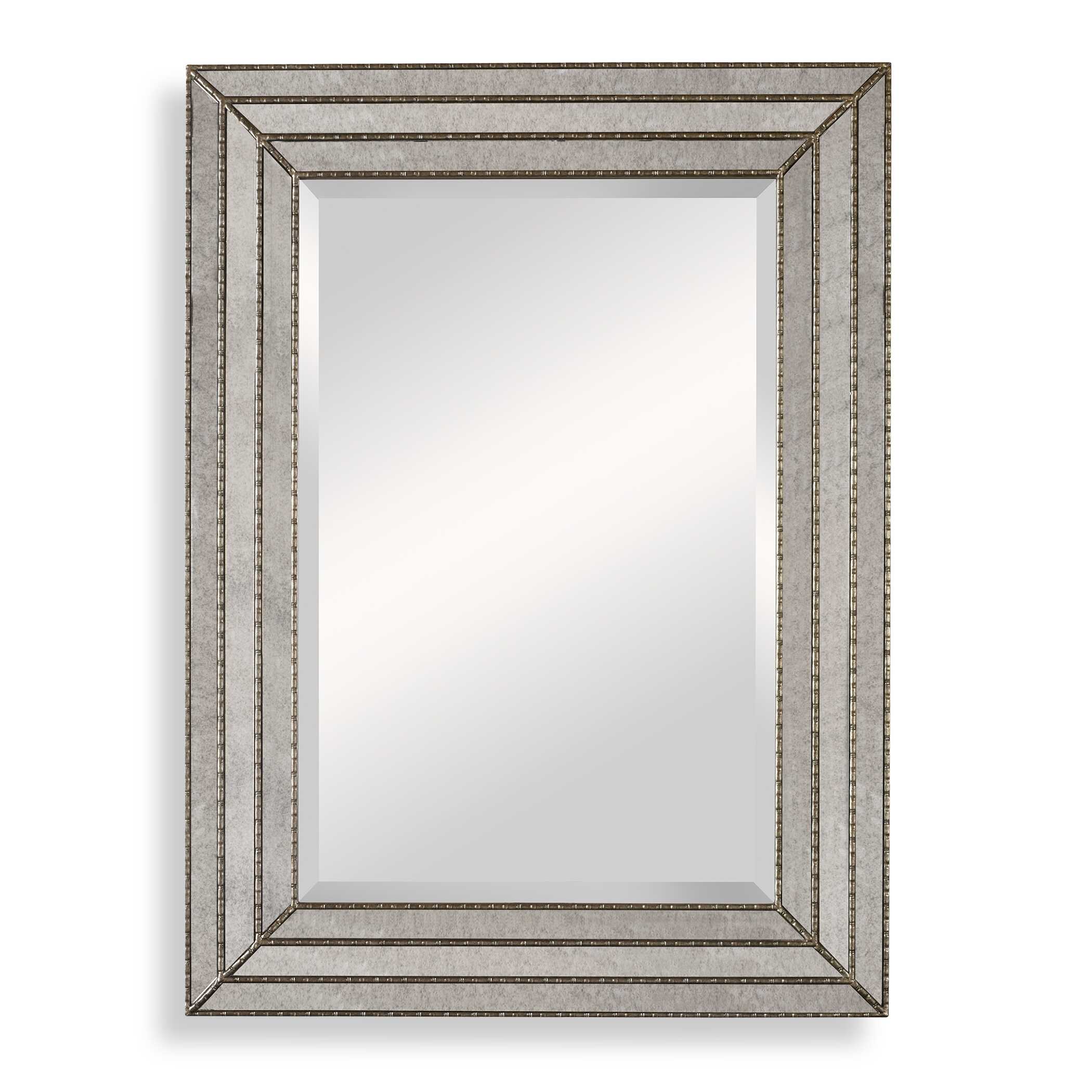 Seymour Antique Silver Mirror, by Uttermost, 34.75" width x 46.75" height x 2" depth View 1