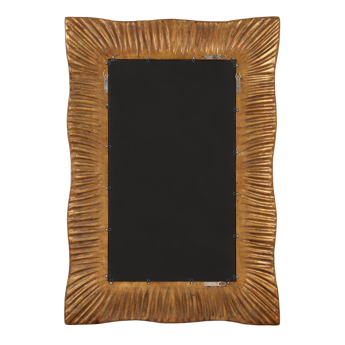 Emerson Scalloped Antique Gold Mirror, by Uttermost, 3'0.25" width x 4'3" height x 2.5" depth View 8
