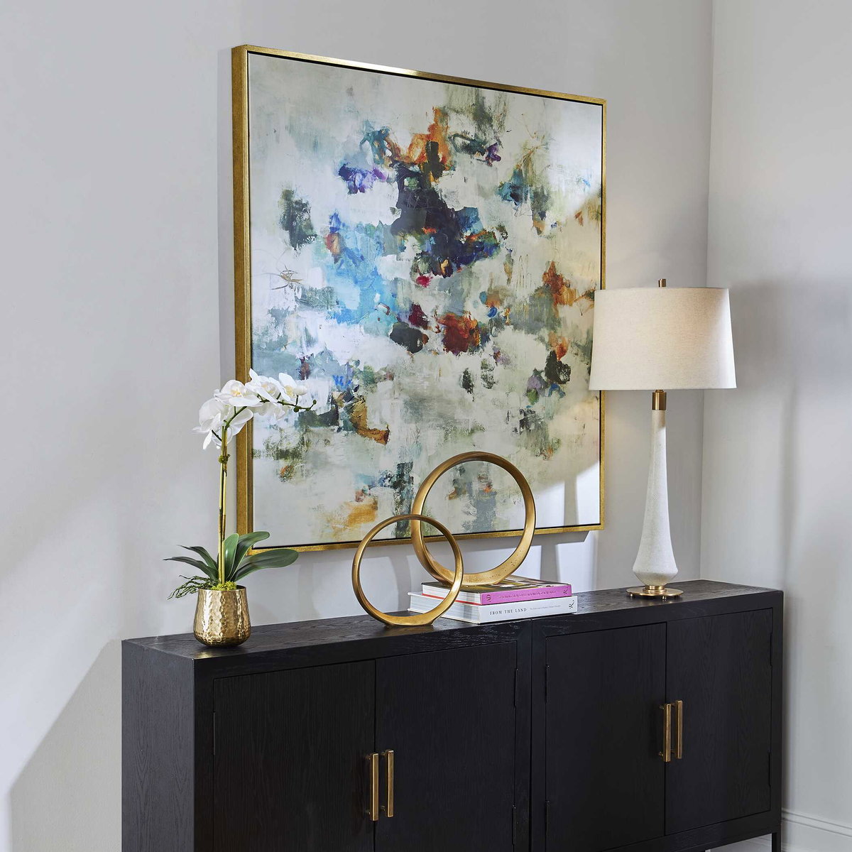 Rock & Roll Framed Abstract Art, Painting by Uttermost, 49.5" width x 49.5" height x 2" depth View 4
