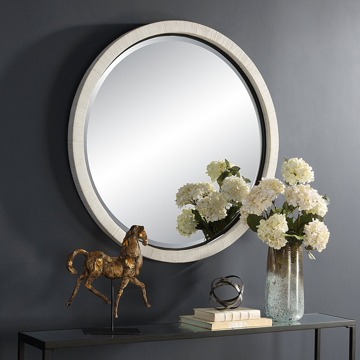 GRANADA ROUND MIRROR, by Uttermost, 42" width x 42" height x 2" depth View 5