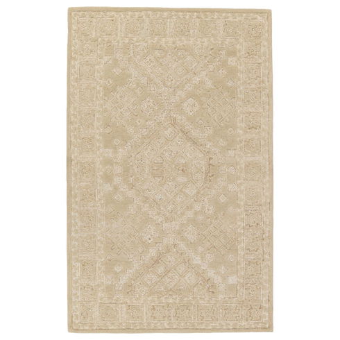 Handmade Tufted Wool Area Rug in Tan/Cream