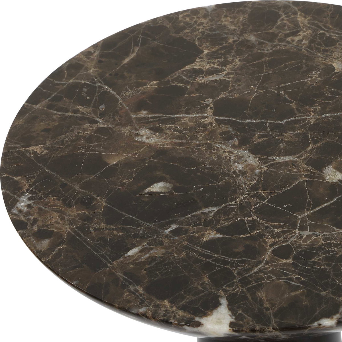 Hastings Brown Marble Accent Table, Side & End Table by Uttermost, 11" width x 22" height x 11" depth View 5