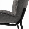 Inala Curved Back Dining Side Chair | Grey Fabric with Metal, Dining Chair by Mercana, 21.26" length x 25.59" width x 34.25" height thumbnail 12