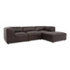 Form Lounge Modular Sectional Espresso Brown, Sectional Sofa by Moe's Home, 112" width x 26" height x 71.5" depth thumbnail 2