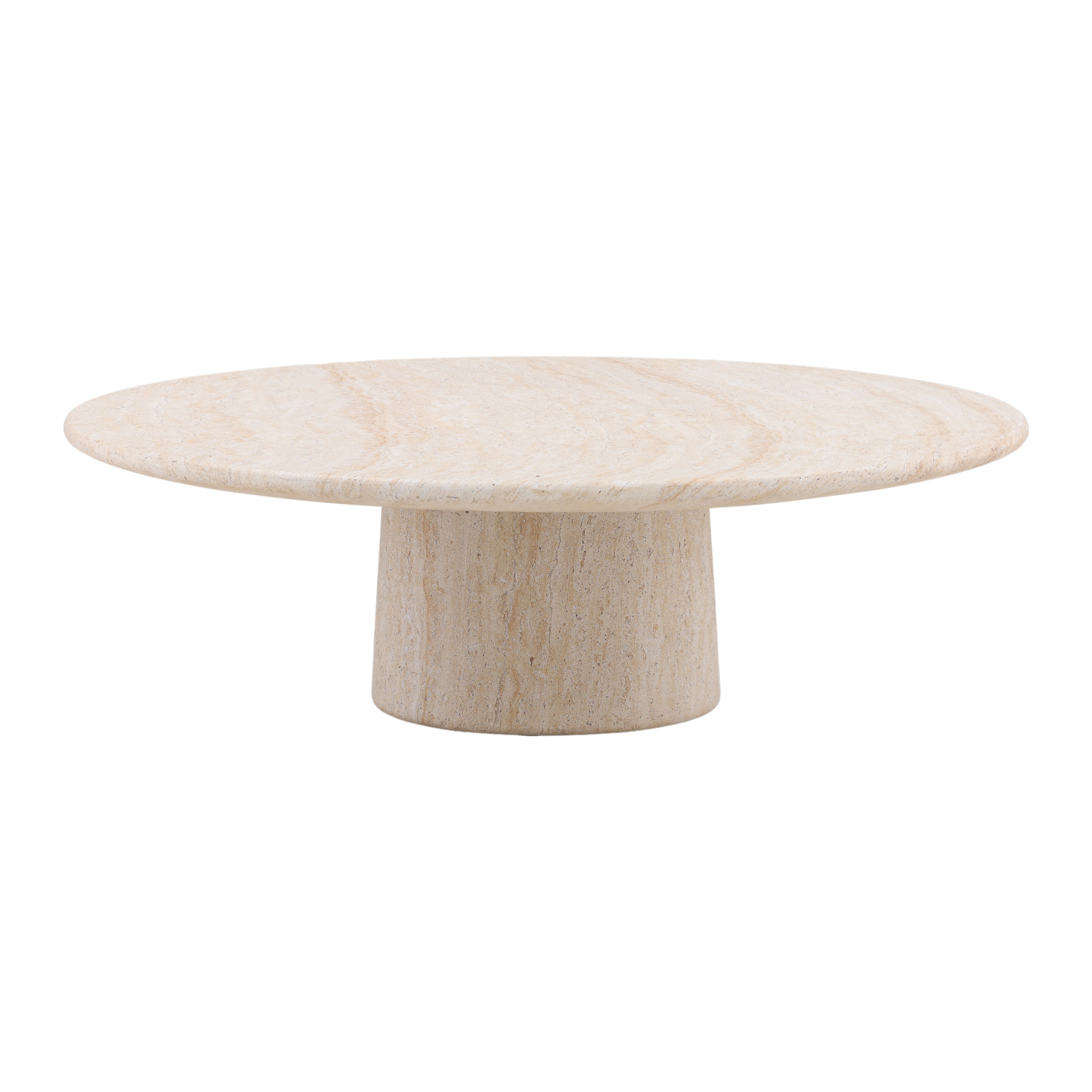 Trebol Outdoor Coffee Table Natural, by Dovetail, 43.31" width x 13.39" height x 43.31" diameter x 43.31" depth View 1