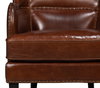 Whitney Distilled Leather Chair Brown, by Sarreid, 2'9" length x 2'2" width x 3'5" height thumbnail 12