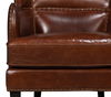 Whitney Distilled Leather Chair,Brown, Seating by Sarreid, 26" length x 33" width x 41" height thumbnail 12