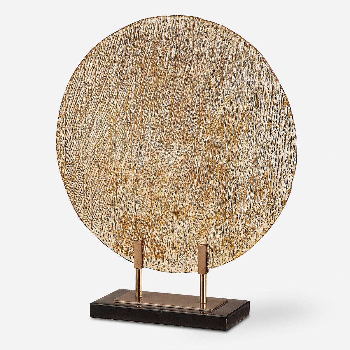 Layan Art Glass Charger, Plate by Uttermost, 17.5" width x 21" height x 5" depth View 1
