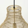 Halycon  Gold Mesh and Iron Pendant Light, by Mercana, 16" length x 16" width x 20" height thumbnail 6