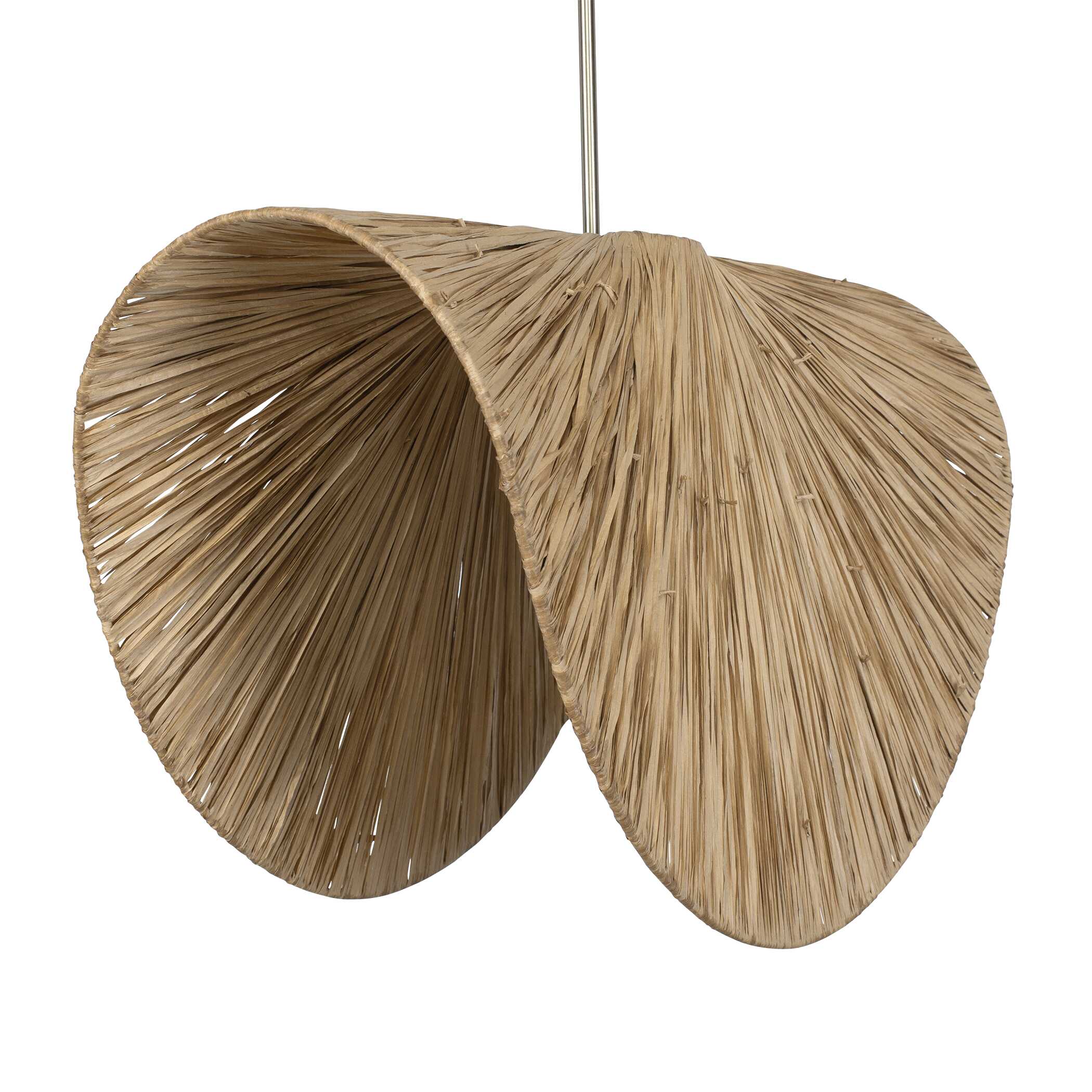 Bend 1 Light Raffia Pendant, Ceiling Light by Uttermost, 28.75" width x 19" height x 28.75" diameter x 15" depth View 4