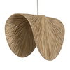 Bend 1 Light Raffia Pendant, Ceiling Light by Uttermost, 28.75" width x 19" height x 28.75" diameter x 15" depth thumbnail 4