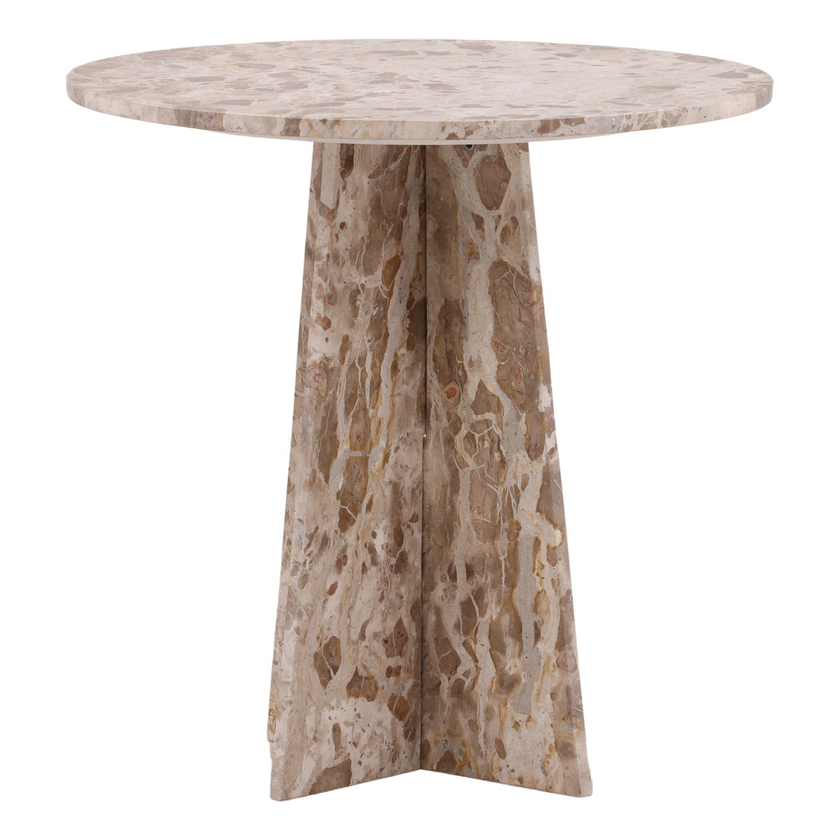 Caldwell Bistro Table Beige, Dining Table by Dovetail, 30" width x 30" height x 30" depth View 1