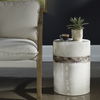 Comanche White Ceramic Garden Stool thumbnail 1